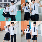 中小学纯白衬衫 学院风JK制服初高中合唱服诗朗诵演出服毕业照班服