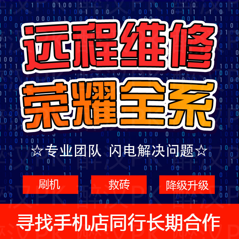 荣耀魔术 5 V40 50 20 30 60 70 X20 X30 X40 SE PRO远程刷机维修