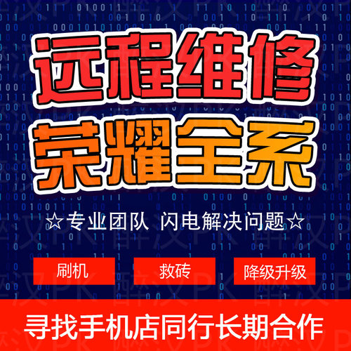 荣耀系列魔术 5 V40 50 20 30 60 70 X20 X30 X40PRO远程刷机维修