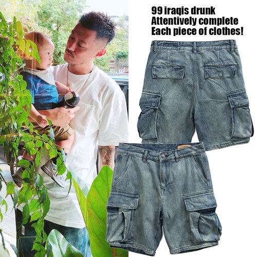 余文乐百搭牛仔短裤男