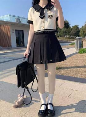 女童夏季海军领上衣短裙