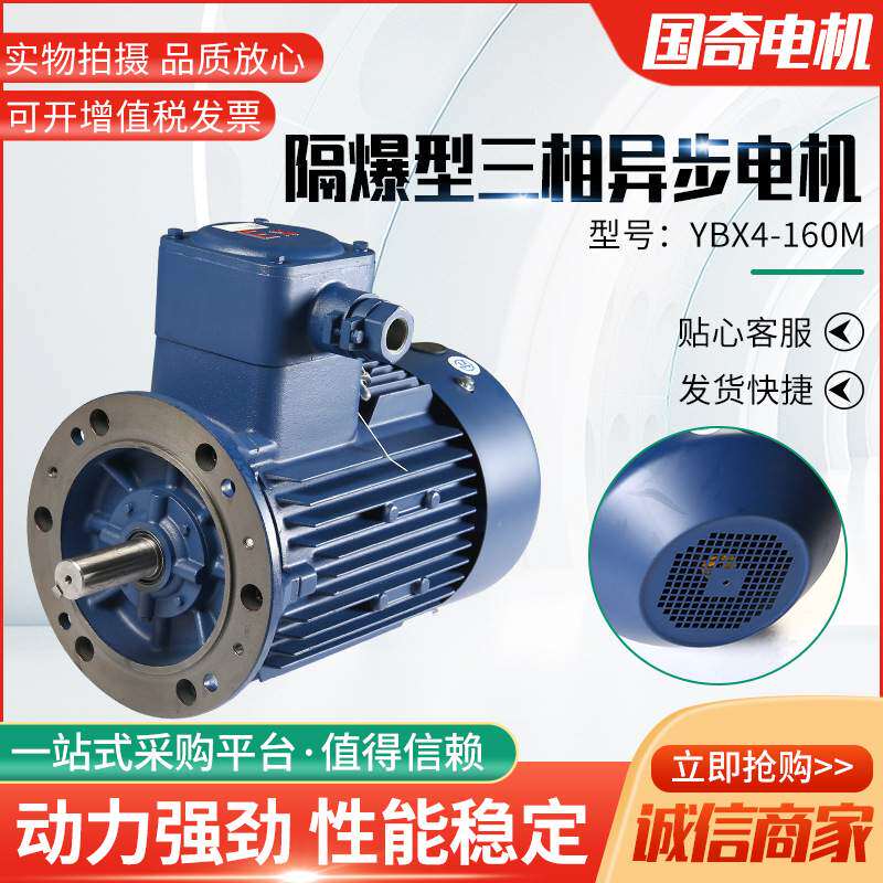 YBX4-160M隔爆型三相异步电机15KW立式卧式二级能效电机