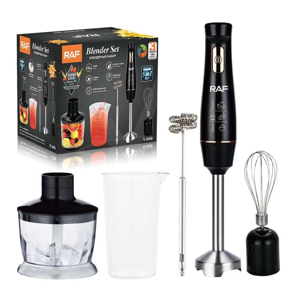 5合1电动手持式搅拌机单支棒 榨汁打蛋搅拌混合家用料理棒