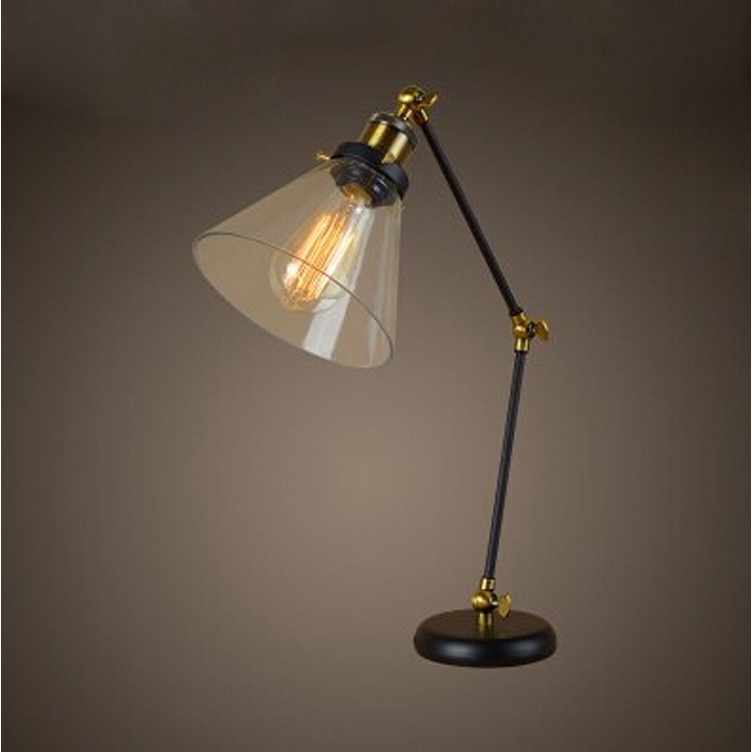 美式乡村长臂折叠书房阅读台灯 创意宿舍床头插电led复古铁艺台灯