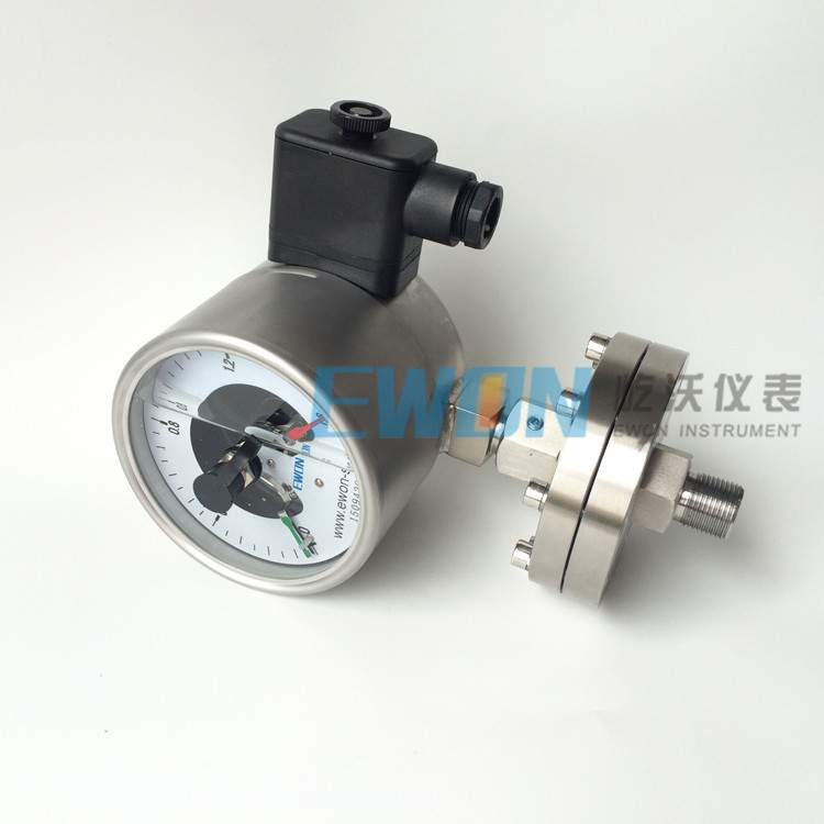 隔膜式电接点压力表 不锈钢电接点隔膜压力表  YXC-100BF/ML