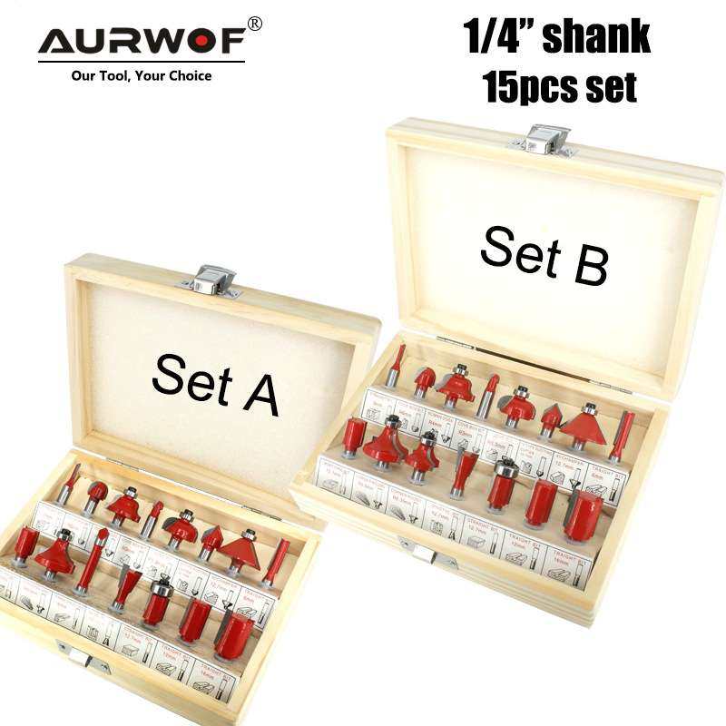 1/4柄15件套木盒装铣刀套装12pc修边机雕刻机硬质合金刀头电木铣,鲜花速递/花卉仿真/绿植园艺,割草机/草坪机,淘宝优惠券,粉丝福利购,淘宝优惠卷