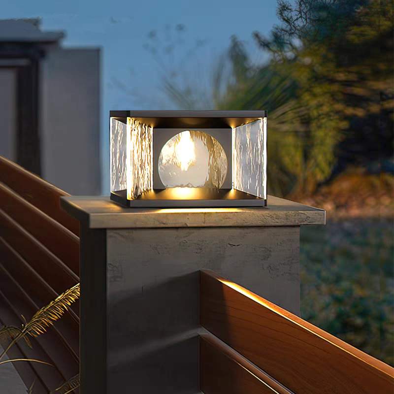 太阳能柱头灯 户外防水墙头庭院室外别墅大门两侧花园围墙柱子灯