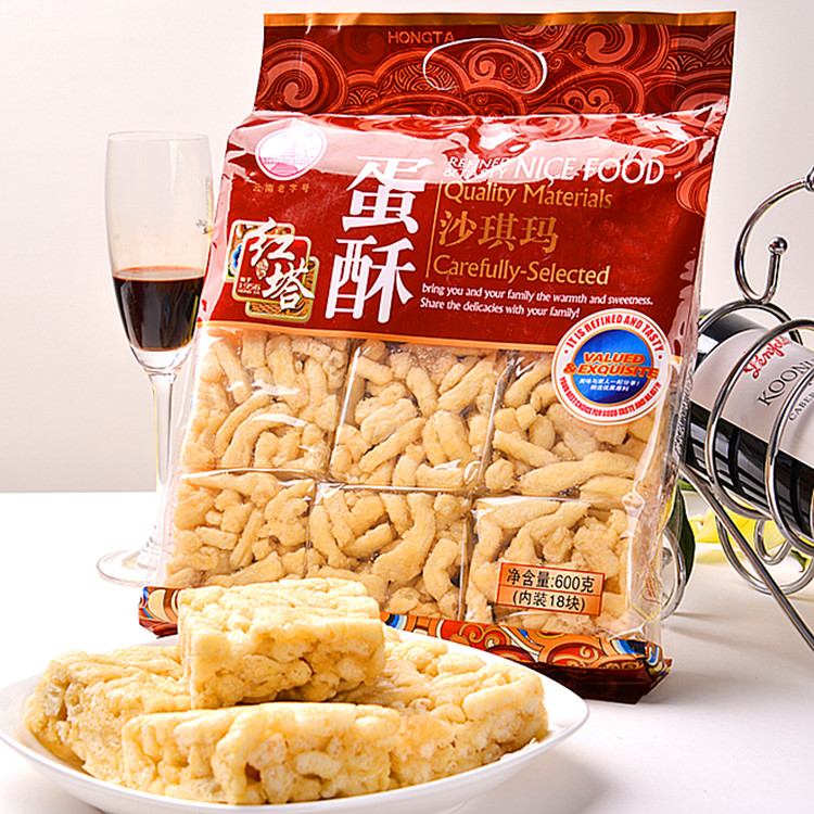 红塔蛋酥沙琪玛600g软糯老式糕点