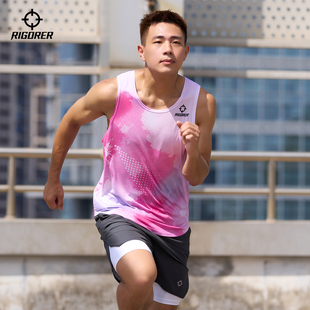 上衣 速干田径专业训练多巴胺无袖 准者马拉松跑步运动背心夏季 新款