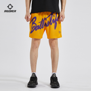 新款 休闲短裤 针织五分裤 球裤 篮球训练跑步健身美式 准者2025夏季