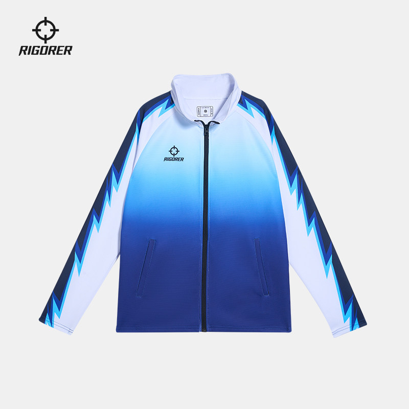 准者针织外套男秋季户外运动跑步外套比赛出场服热身服班服团购