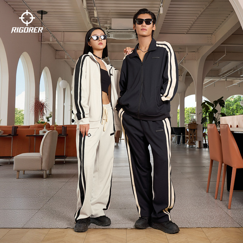 准者情侣运动套装华夫格纹理