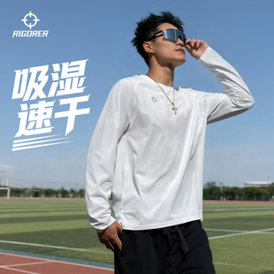 准者跑步长袖 百搭健身速干户外骑行服薄上衣 运动T恤男子秋冬经典