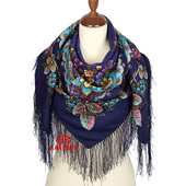 乌拉尔故事 新疆 100%纯羊毛俄罗斯披肩围巾保暖民族风丝绸流苏