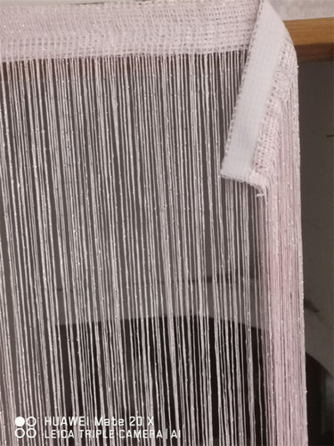 魔术贴加密粉红色流苏装饰隔断帘