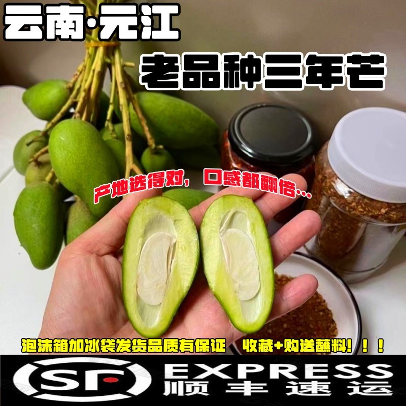 顺丰快递云南元江酸芒果四季芒三年芒芽酸脆孕妇解馋新鲜水果包邮