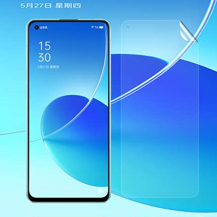 适用OPPO Reno6原装手机膜a5pro软膜reno7高清防刮reno14普通塑料膜reno8保护膜reno4se A95 K9通用原配贴膜