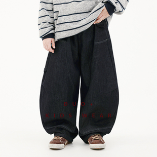 多加潮牌童装儿童加绒弯刀牛仔裤不褪色冬装新款男童宝宝时髦长裤