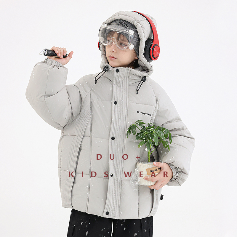 多加潮牌童装男童棉服冬装新款儿童夹棉外套发热棉衣中大童上衣