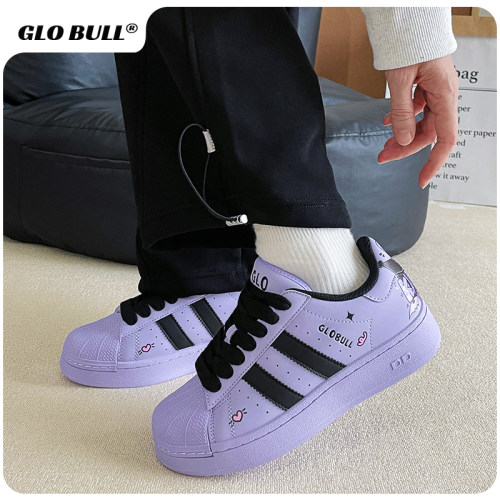 GLO BULL情侣厚底增高原创面包鞋女2025新款春秋潮流休闲鞋子板鞋