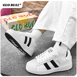 GLO 女2025新款 春秋潮流休闲运动板鞋 BULL情侣厚底增高百搭面包鞋