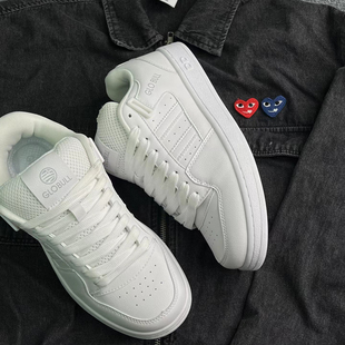 GLO 女潮流低帮板鞋 男休闲运动情侣小白鞋 BULL厚底增高百搭面包鞋
