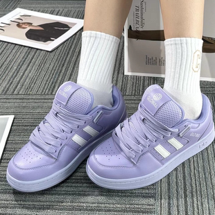 春秋季 GLO BULL紫色面包鞋 休闲百搭女鞋 透气原创厚底增高运动板鞋