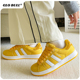 春季 情侣2025新款 轻便软底鞋 女鞋 GLO 休闲黄色板鞋 BULL百搭帆布鞋