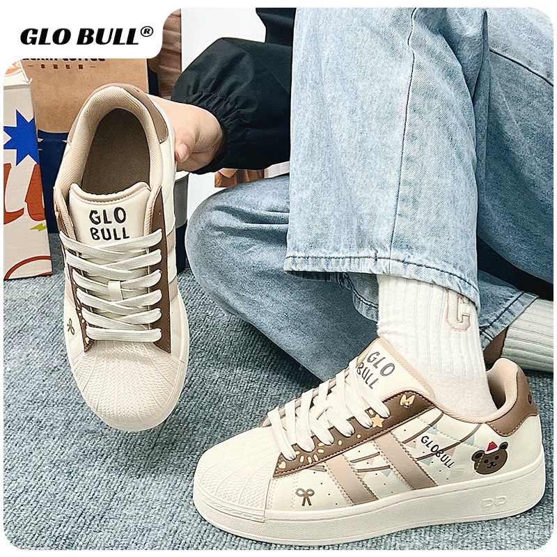 GLO BULL情侣厚底增高百搭面包鞋女2025新款春秋潮流休闲运动板鞋