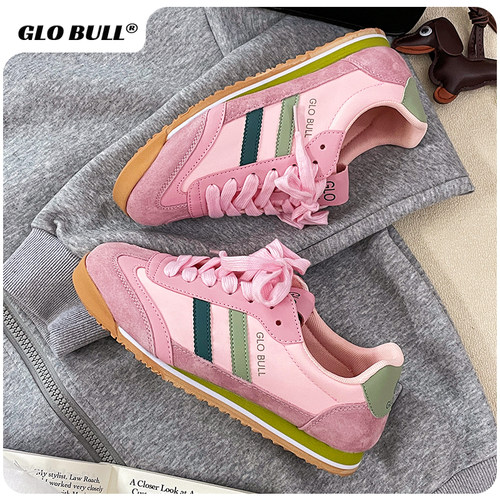GLOBULL粉色德训鞋女2026新款