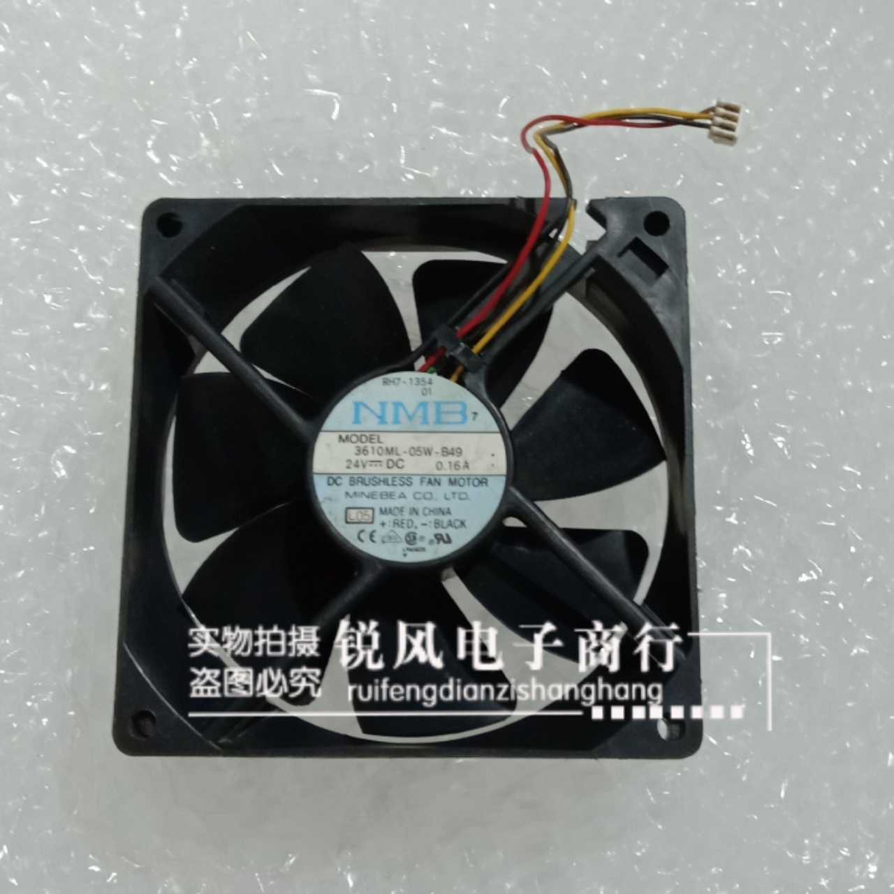 3610ML-05W-B49 B59正品NMB 24V 0.16A 92*92*25 双滚珠轴流风扇