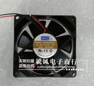 AVC DS08025B24U-109 24V 0.40A 8025 8cm 双滚珠2线 变频器风扇