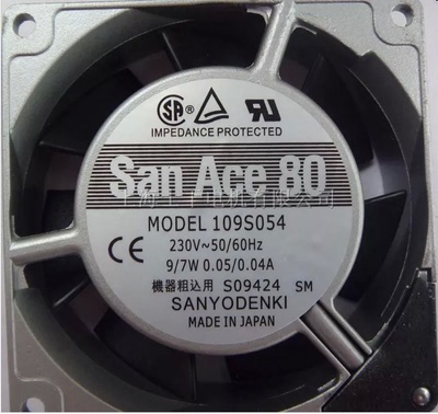 全新正品日本80*80*25MM 8025 230V 9/7W 109S054散热风扇
