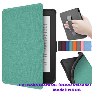 适用于乐天Kobo clara 2e电子书保护套6寸皮套Kobo N506手持保护套2022年版clara2e纯色商务手托皮套