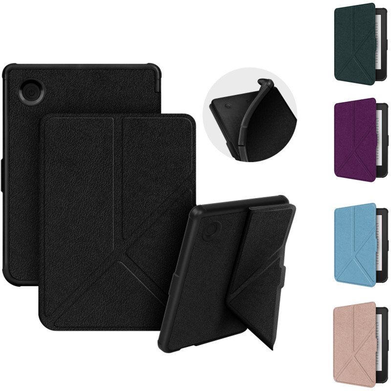 适用Kobo Clara Colour BW 2E变形支架保护套6英寸kobo clara2E智能翻盖休眠唤醒纯色简约软壳N365/N367/N506