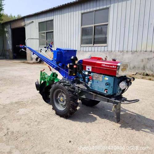 151柴油手扶拖拉机配套犁地机旋耕机大马力手扶拖拉机15马力电启