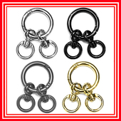 弹簧圈万向旋转8八字环钥锁匙发财扣环汽车饰品挂钩件包壳套绳带