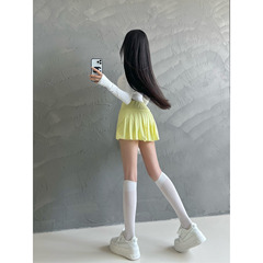 M5625网球风裸感面料运动短裙包臀多片拼接健身速干防走光半身裙