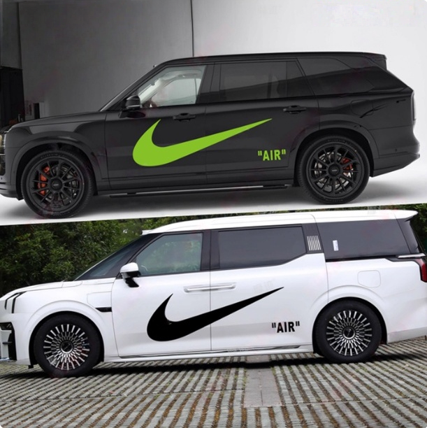 适用极氪009车贴拉花个性耐克车身装饰贴纸9X极氪MIX汽车改装贴画