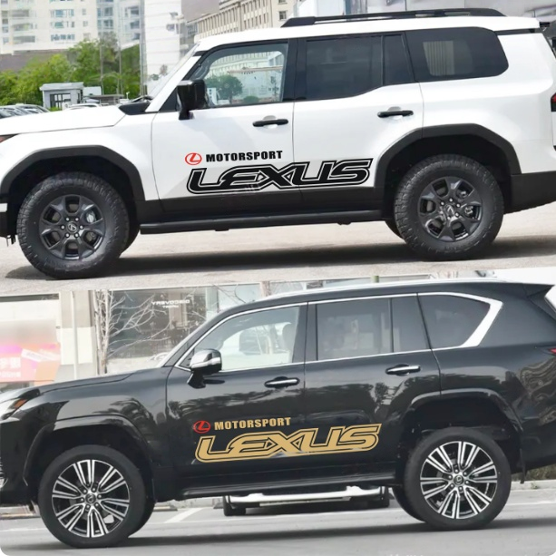 适用正品贴画于LX700h车贴拉花GX550h改装饰车身腰线字母侧裙贴纸