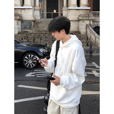 白色重磅基础款美式潮牌时尚上衣