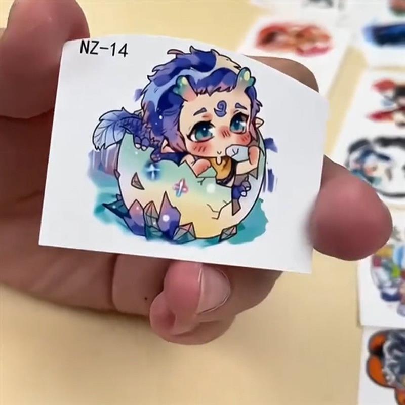 。哪吒2闪粉眉心脸贴画儿童纹身贴敖丙装扮卡通贴纸魔童周边cos玩