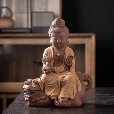 普贤菩萨陶瓷摆设中式客厅装饰