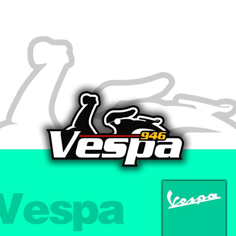 适用于vespa摩托车雕刻卡通划痕个性车型贴车友会车贴定制反光贴