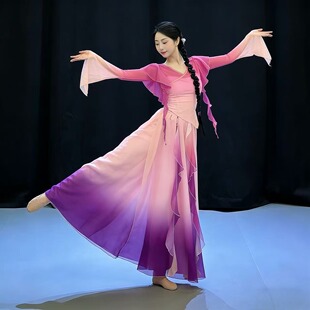 古典舞服装女飘逸身韵超仙纱衣中国风练功舞蹈训练表演服跳舞套装