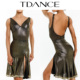 练习服亮片点缀拉丁女TXD TDANCEx杜玉君联名 亮皮大摆半裙