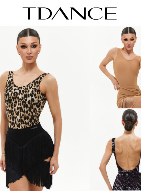 TDANCE拉丁摩登练习服【露背背心】夏单穿叠穿基础上衣修身GL-150