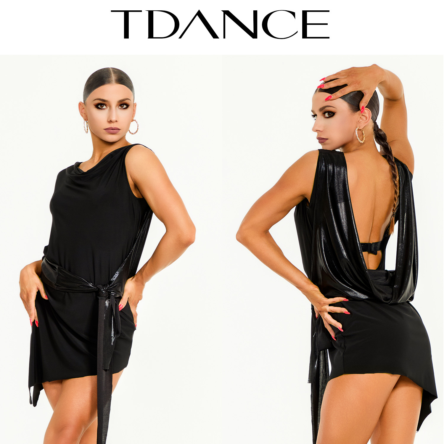 TDANCE拉丁蕩領上衣寬松