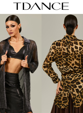 TDANCE国标拉丁练习【前后钮扣衬衣】上衣个性教师教课成人GL-230