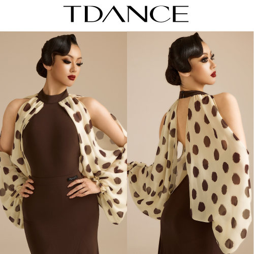 TDANCE挂脖灯笼袖连体上衣